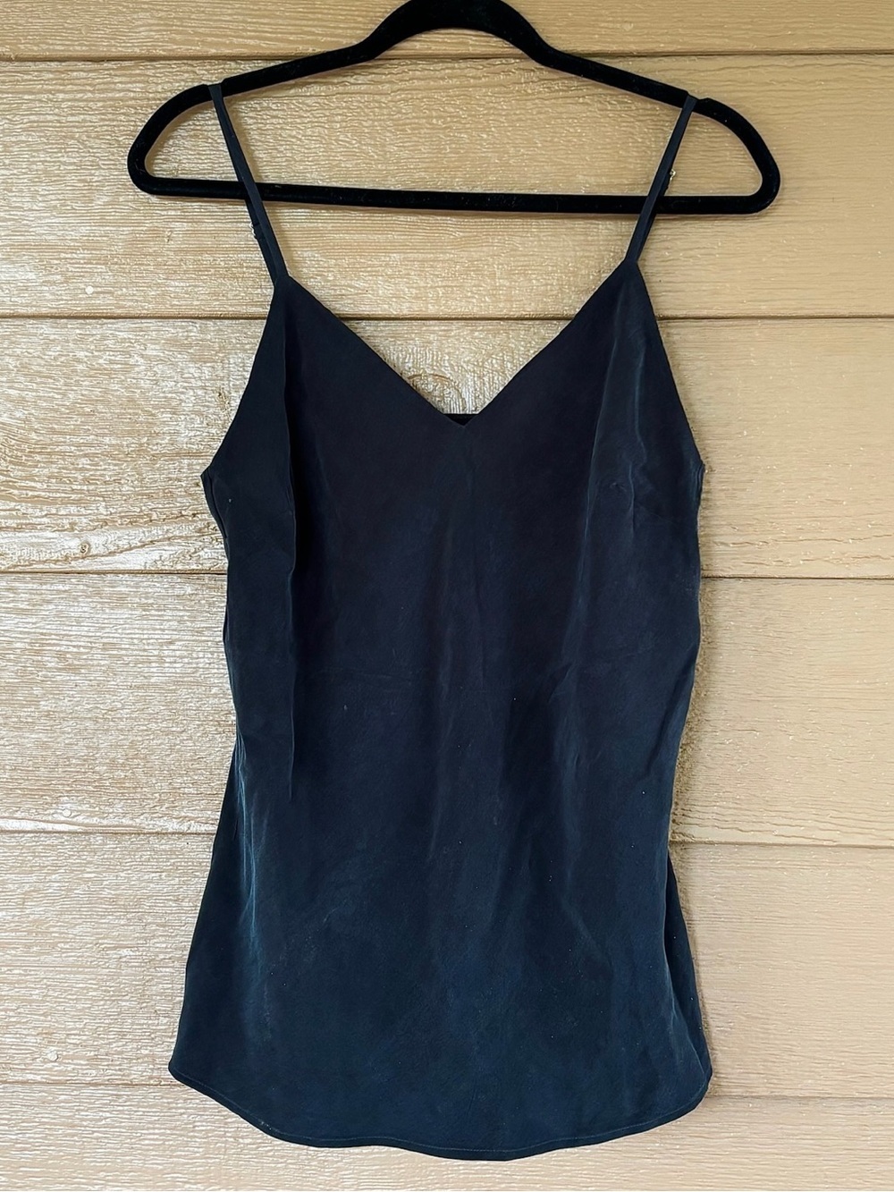 Ag Adriano Goldschmied Black V-Neck Spaghetti Strap NWT Cami Top -Sz L